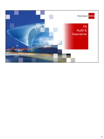 1  We will start with a reminder of the F8 exam structure which has  been in place since September