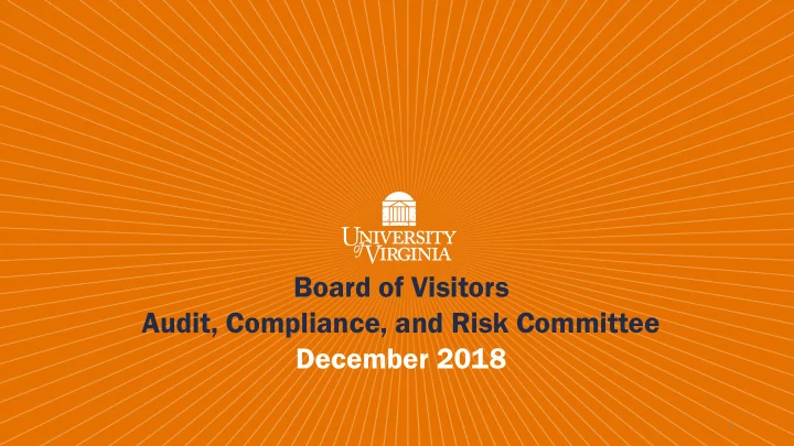 board of visitors audit compliance and risk committee