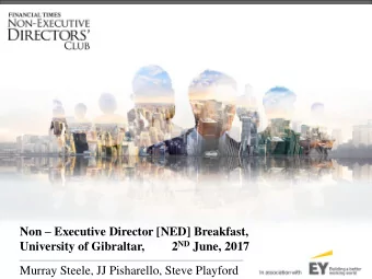 [ Name of event ] 2 ND June, 2017  University of Gibraltar,  [ Date ]  Murray Steele, JJ