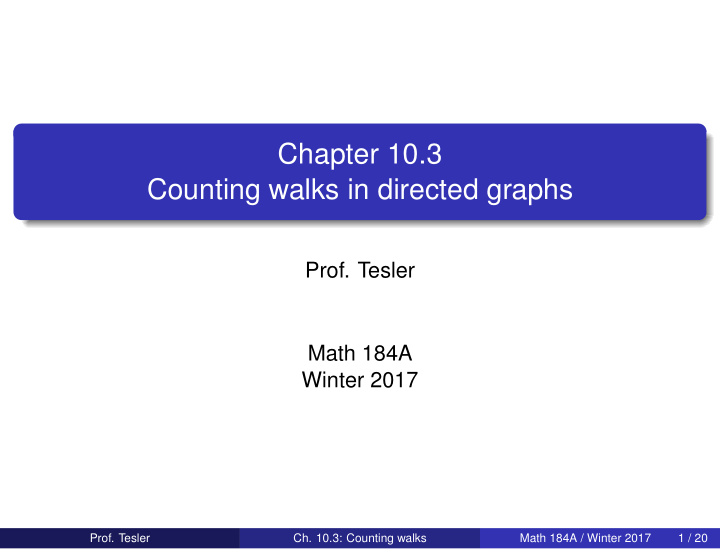 chapter 10 3 counting walks in directed graphs