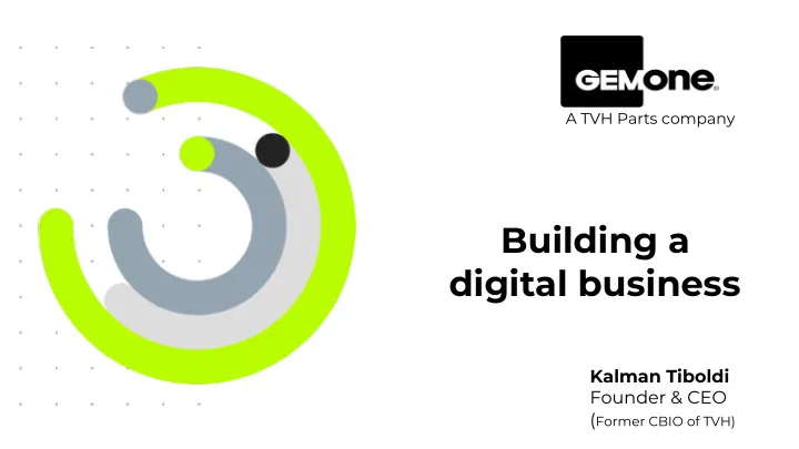 building a digital business