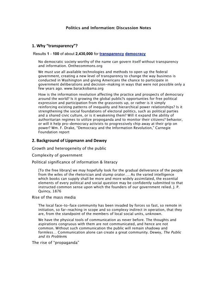 1 why transparency