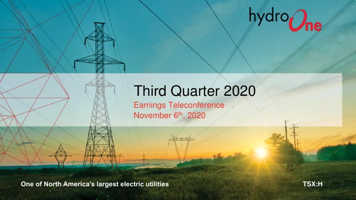 third quarter 2020