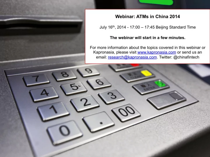webinar atms in china 2014