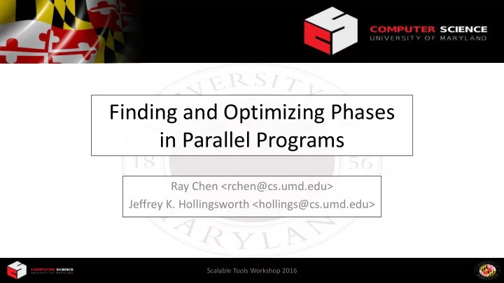finding and optimizing phases