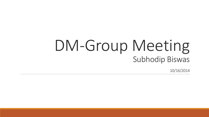 dm group meeting