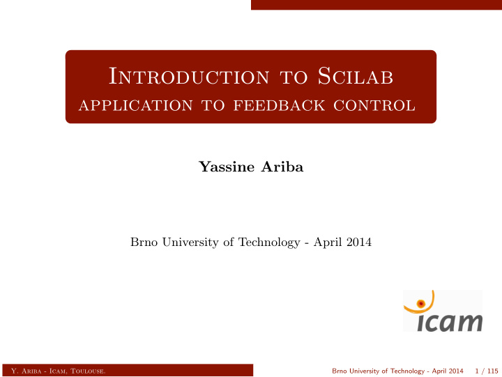 introduction to scilab
