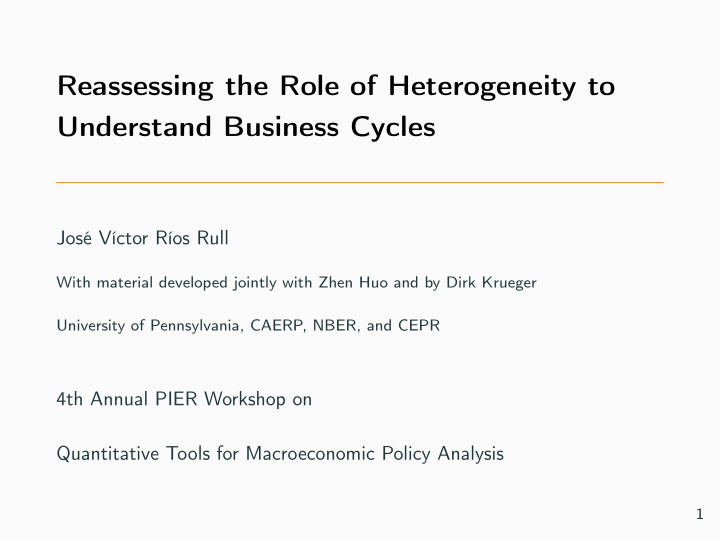 reassessing the role of heterogeneity to understand