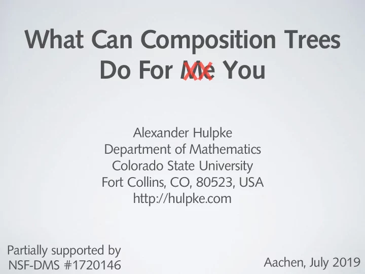 what can composition trees do for me you xx