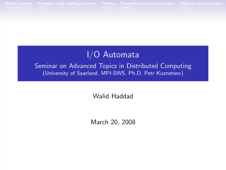 i o automata