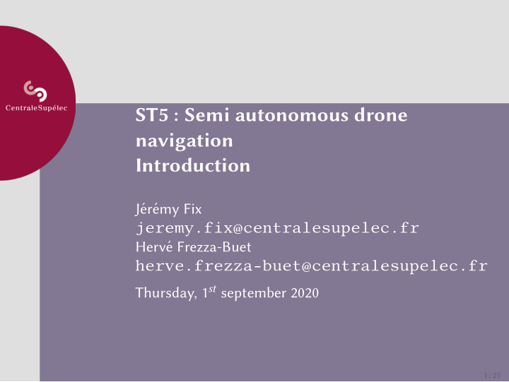 st5 semi autonomous drone navigation introduction
