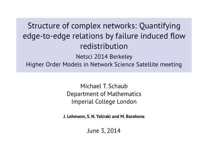 structure of complex networks quantifying edge to edge