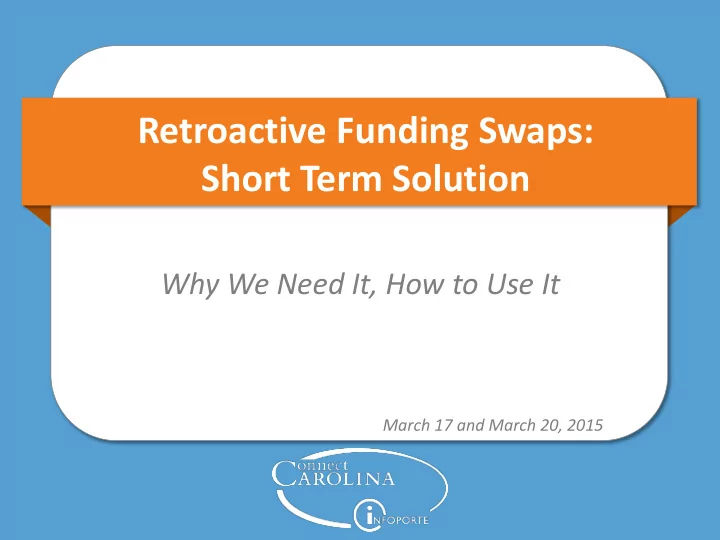 retroactive funding swaps
