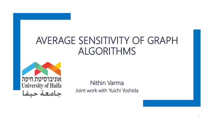 avera rage ge se sensitivit sitivity of of gra graph ph