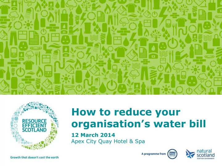 organisation s water bill