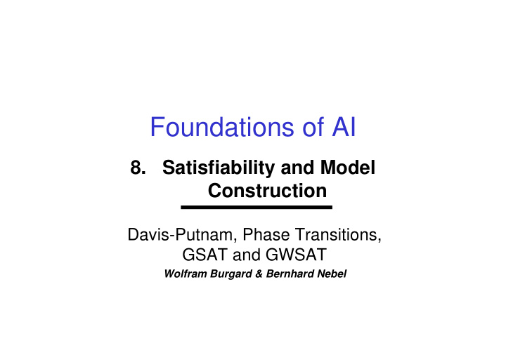 foundations of ai