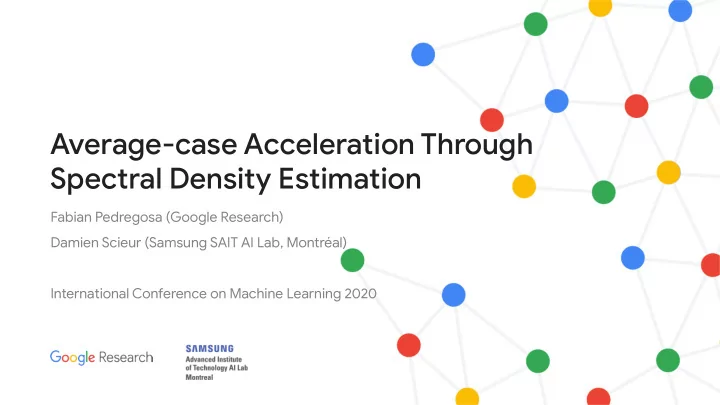 average case acceleration through spectral density