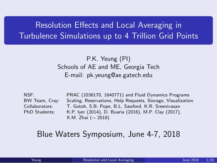 resolution effects and local averaging in turbulence