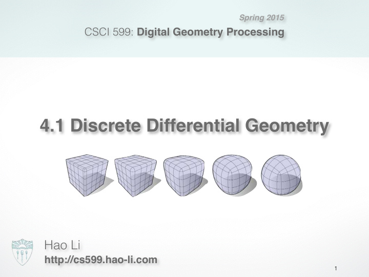 4 1 discrete differential geometry