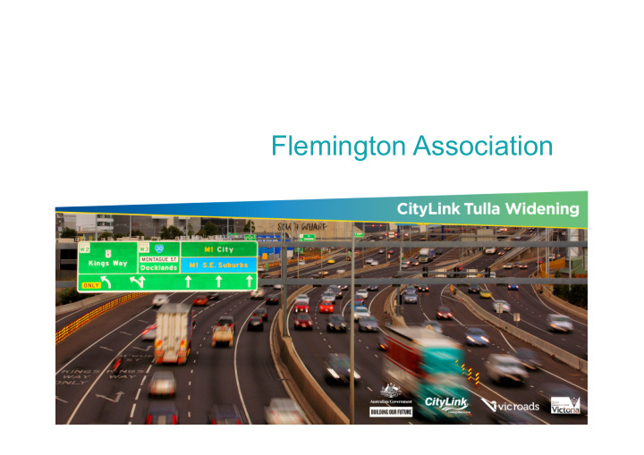 flemington association citylink tulla widening