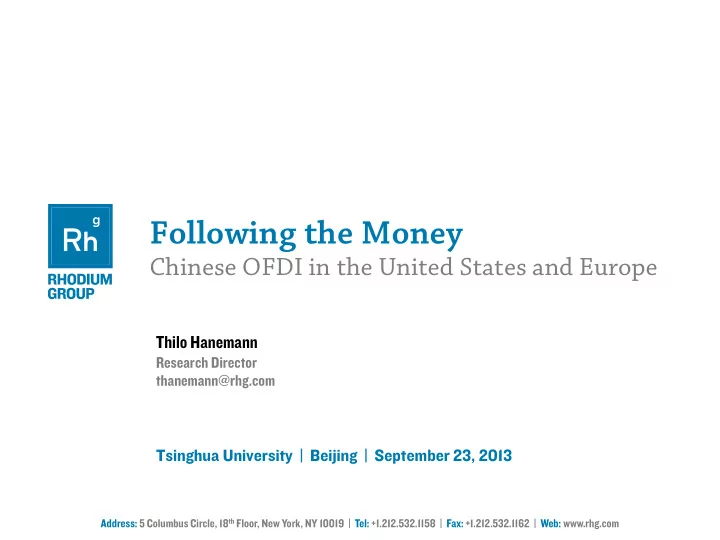 following the money
