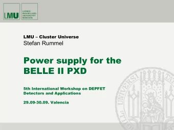 Power supply for the  BELLE II PXD  5th International Workshop on DEPFET  Detectors and