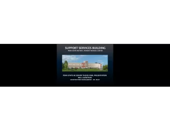 SUPPORT SERVICES BUILDING  PENN STATE MILTON S. HERSHEY MEDICAL CENTER  PENN STATE AE SENIOR THESIS