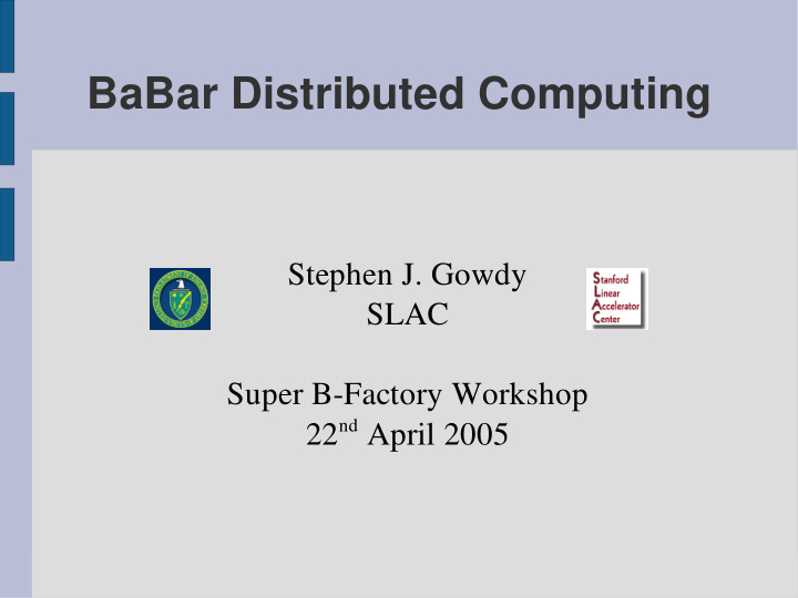 babar distributed computing