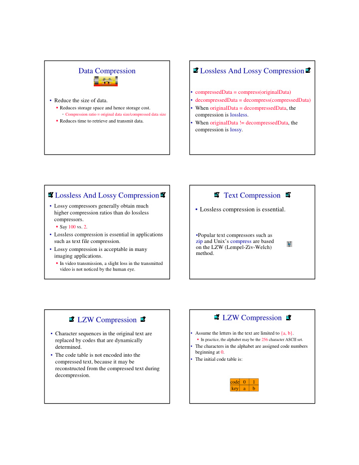 data compression lossless and lossy compression