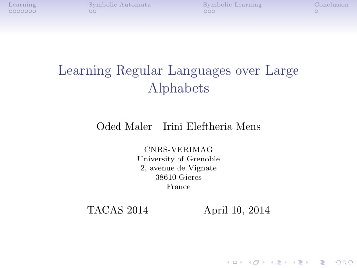 learning regular languages over large alphabets