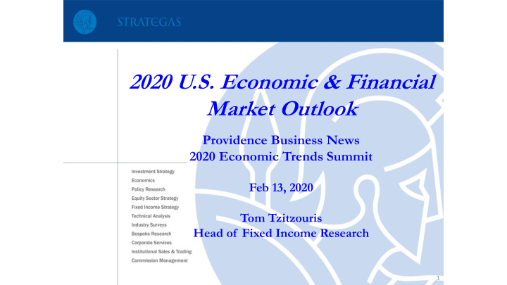 2020 u s economic financial market outlook