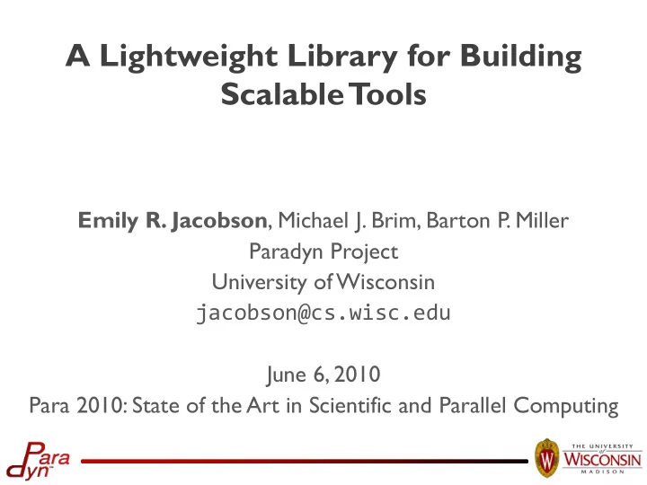 a lightweight library for building scalable t ools