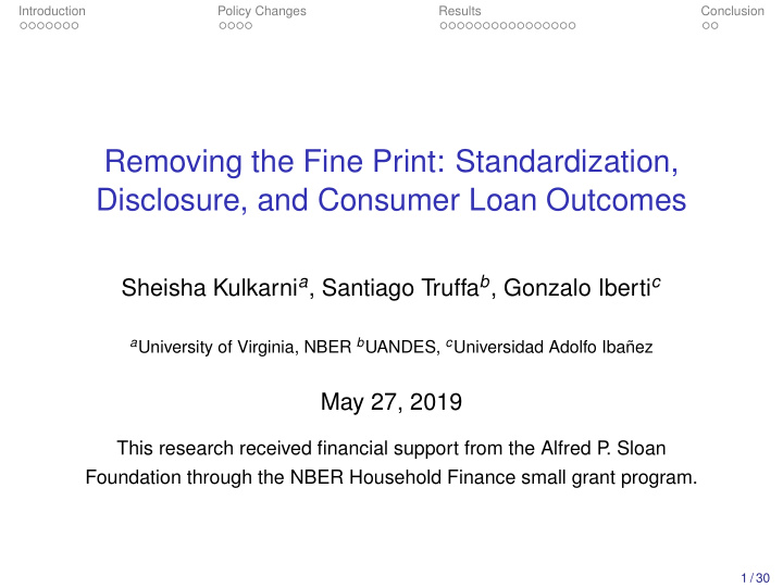 removing the fine print standardization disclosure and