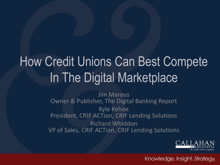 how credit unions can best compete