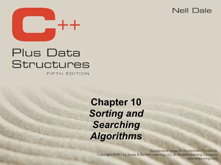 chapter 10 sorting and searching algorithms