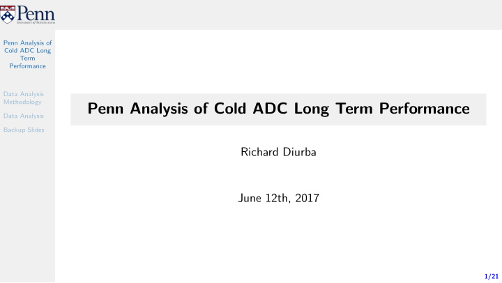 penn analysis of cold adc long term performance