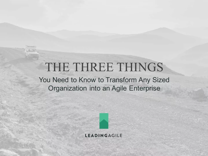 the three things