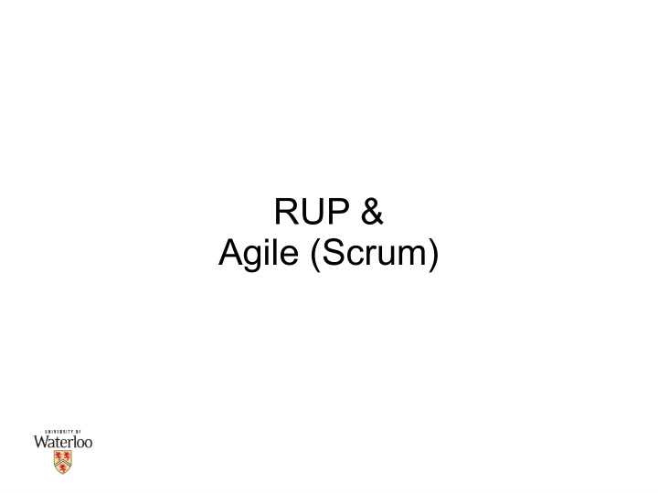 rup agile scrum waterfall