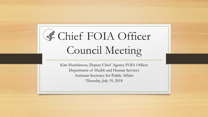 chief foia officer council meeting