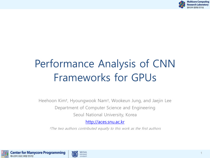 performance analysis of cnn frameworks for gpus