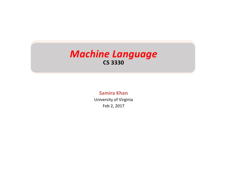 machine language