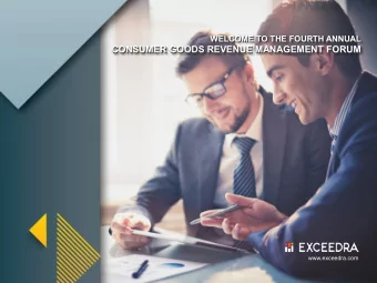 CONSUMER GOODS REVENUE MANAGEMENT FORUM  CONSUMER GOODS REVENUE MANAGEMENT FORUM  www.exceedra.com
