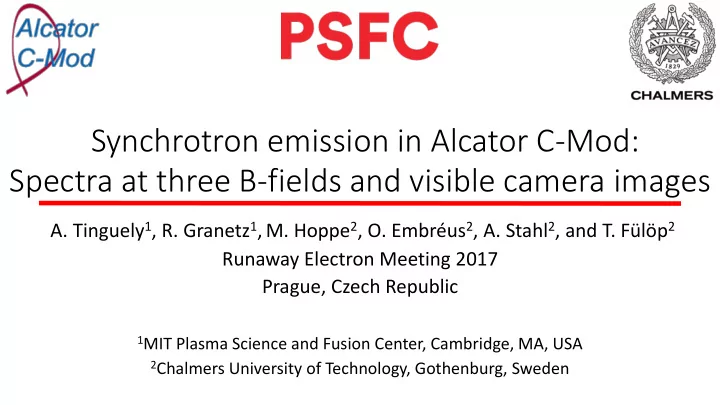 spectra at three b fields and visible camera images