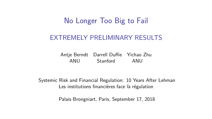no longer too big to fail