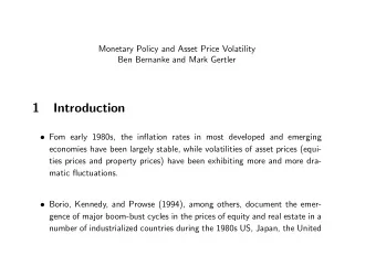 1  Introduction  Fom early 1980s, the in fl ation rates in most developed and emerging