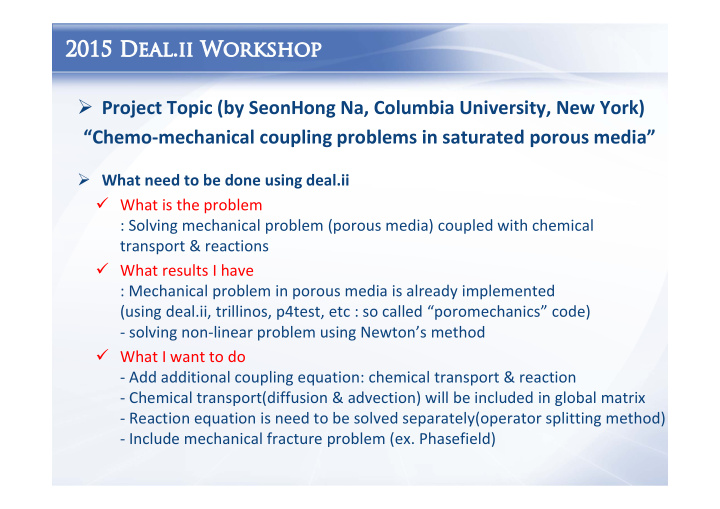project topic by seonhong na columbia university new york