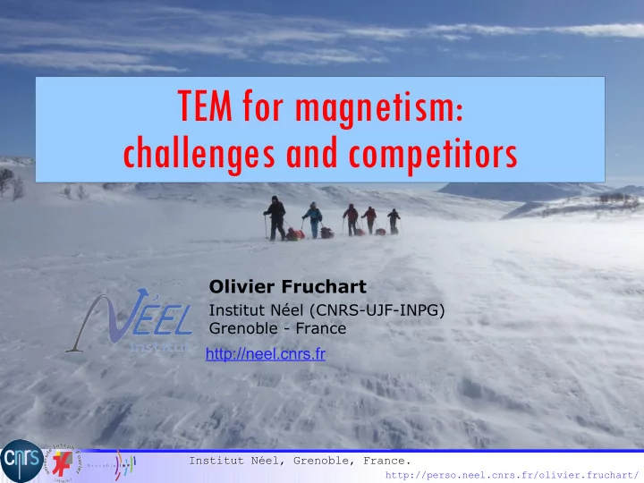 tem for magnetism challenges and competitors