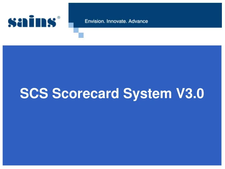 scs scorecard system v3 0 super admin shru
