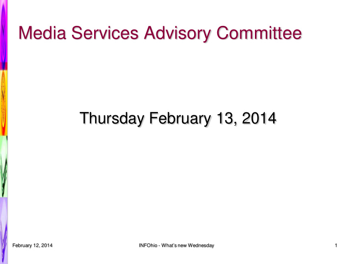 media services advisory committee