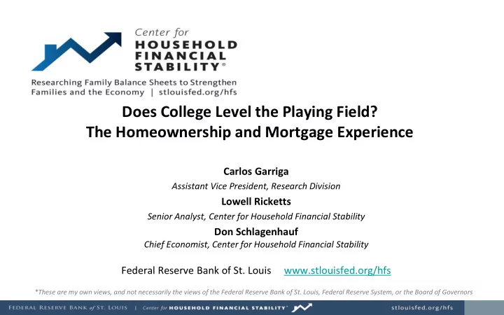 does college level the playing field